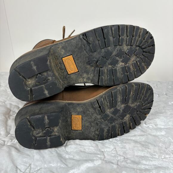 Carolina Men's Elm 8" Waterproof Leather Lace Up Logger Boots Size 8 - Picture 5 of 9